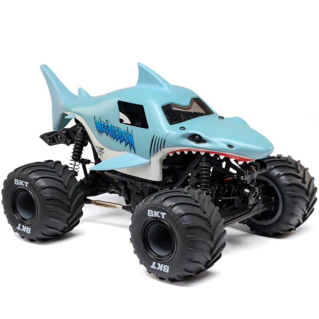 CARRO LOSI 1/18 MINI LMT MEGALODON 2S 4WD RTR MONSTER BLUE