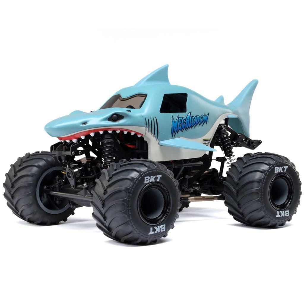 CARRO LOSI 1/18 MINI LMT MEGALODON 2S 4WD RTR MONSTER BLUE