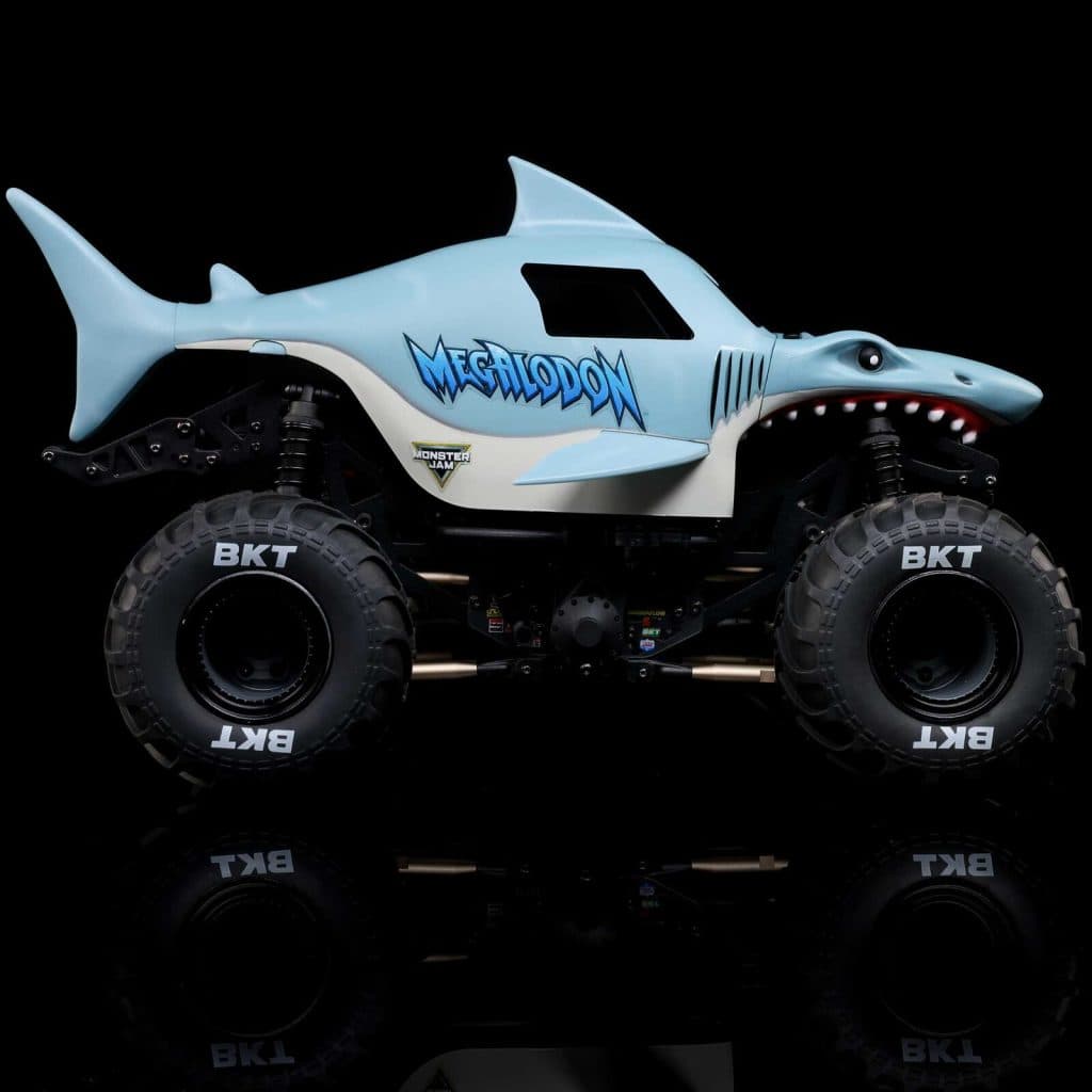CARRO LOSI 1/18 MINI LMT MEGALODON 2S 4WD RTR MONSTER BLUE