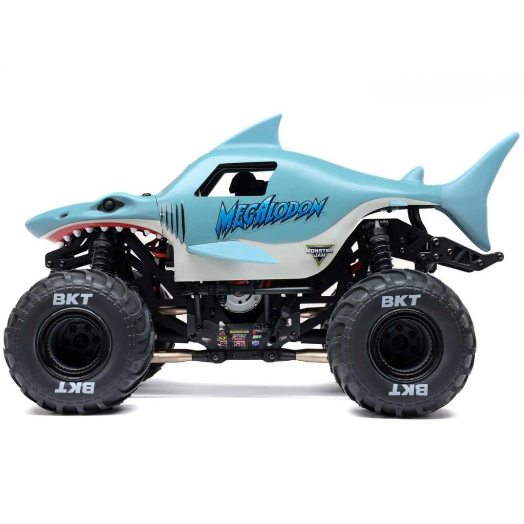 CARRO LOSI 1/18 MINI LMT MEGALODON 2S 4WD RTR MONSTER BLUE