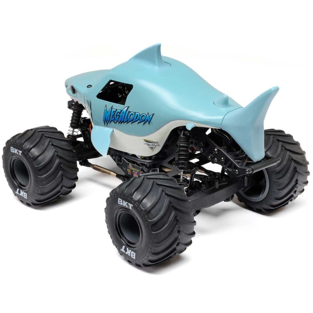 CARRO LOSI 1/18 MINI LMT MEGALODON 2S 4WD RTR MONSTER BLUE