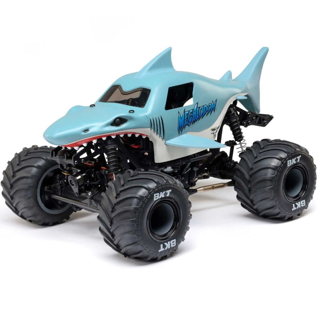 CARRO LOSI 1/18 MINI LMT MEGALODON 2S 4WD RTR MONSTER BLUE