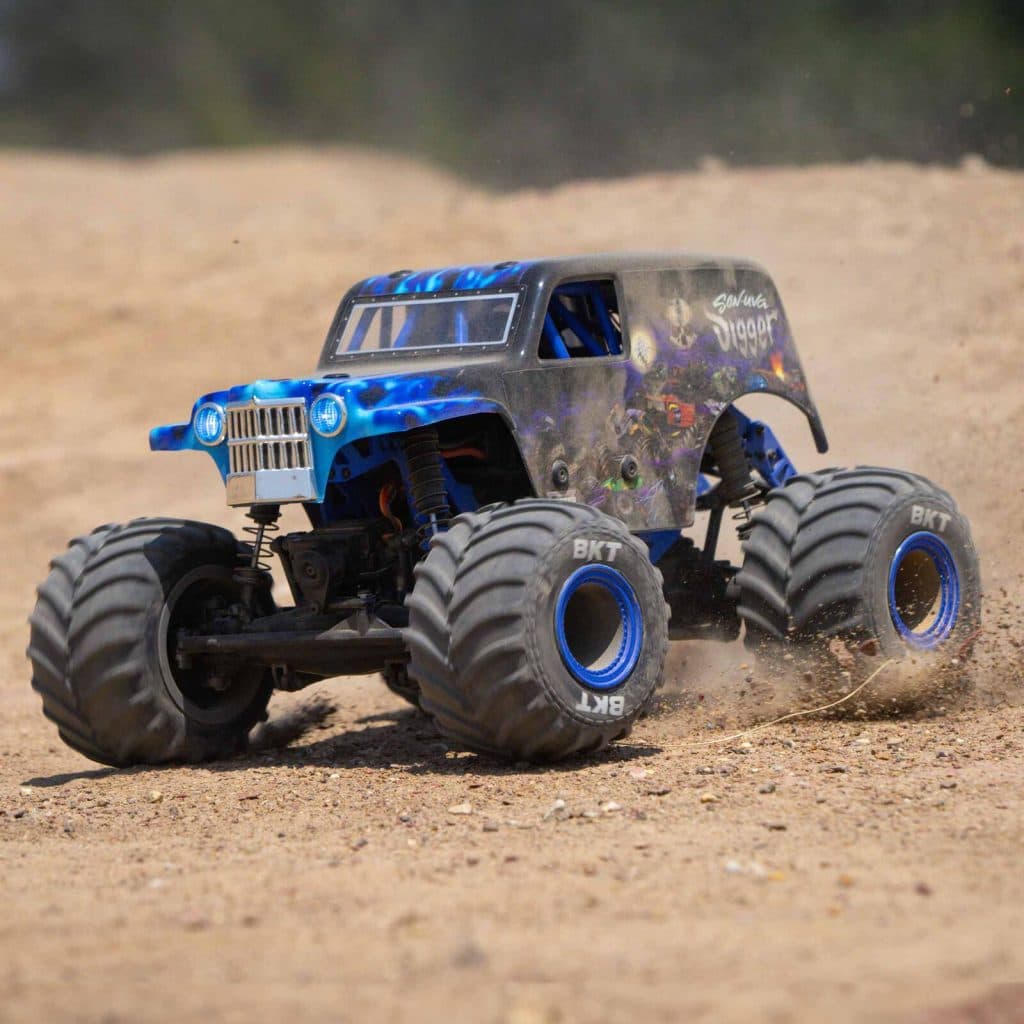 CARRO LOSI 1/18 MINI LMT SON UVA DIGGER 2S 4WD RTR BLUE