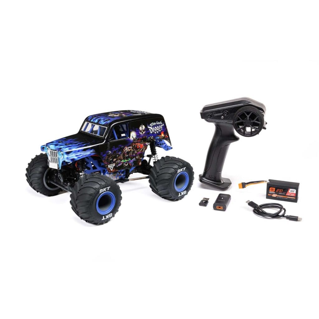 CARRO LOSI 1/18 MINI LMT SON UVA DIGGER 2S 4WD RTR BLUE