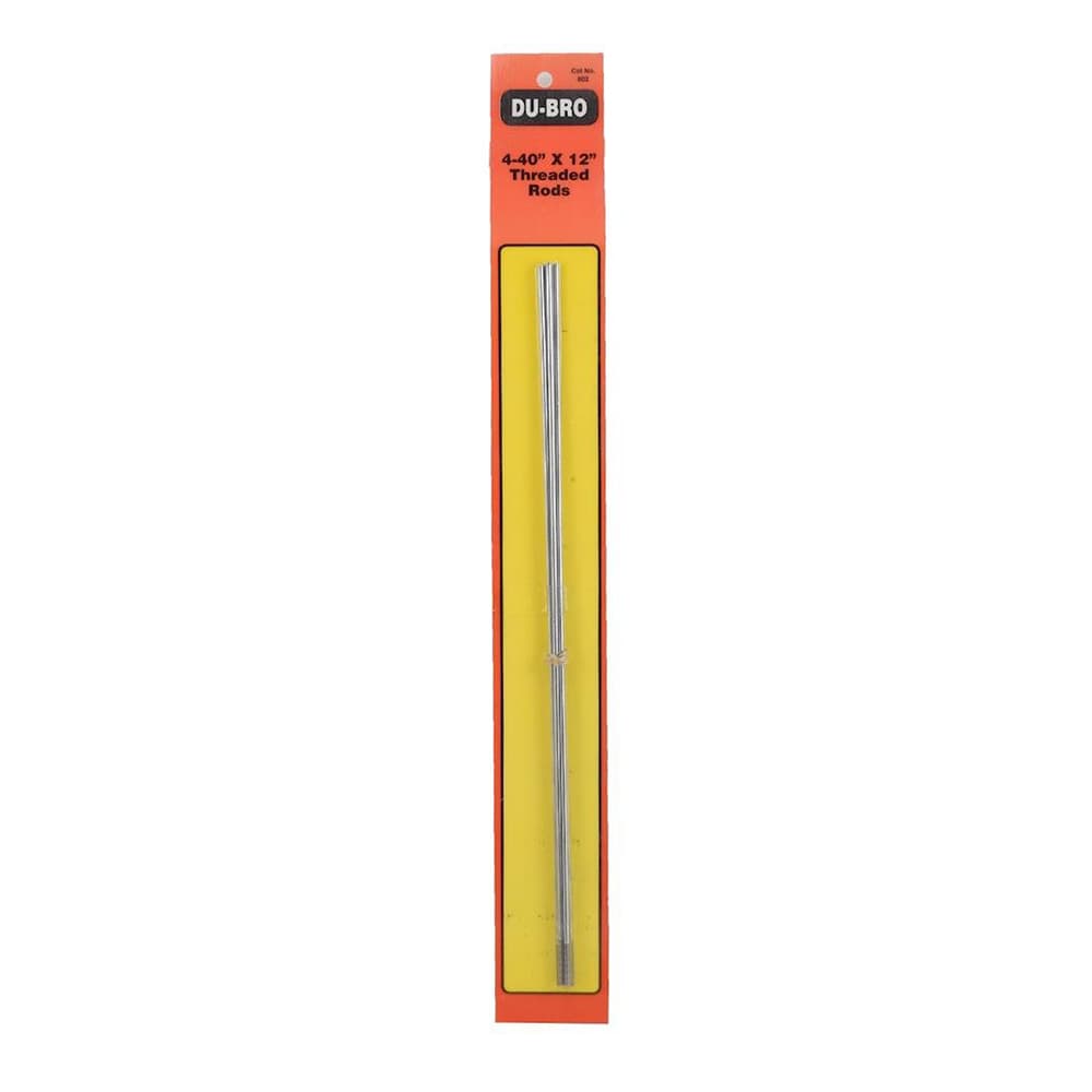 DUBRO THREADED ROD 4-40 12" 6PC DUB802