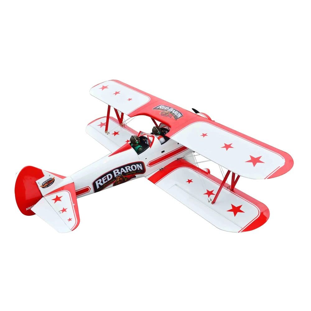 AVIÃO SEAGULL RED BARON PIZZA SQUADRON'S STEARMAN 71.5" ARF