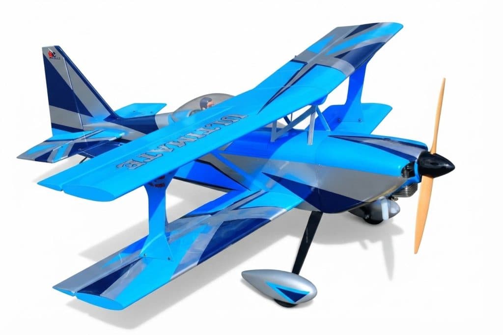 AVIAO SEAGULL ULTIMATE BIPLANE 54.3" 20CC BLUE/SILVER ARF SEA389