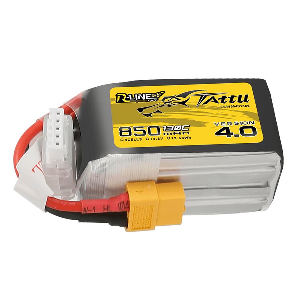 GENS ACE TATTU 14.8V 850MAH 130C 4S R-LINE VERSION 4.0 XT60 PLUG