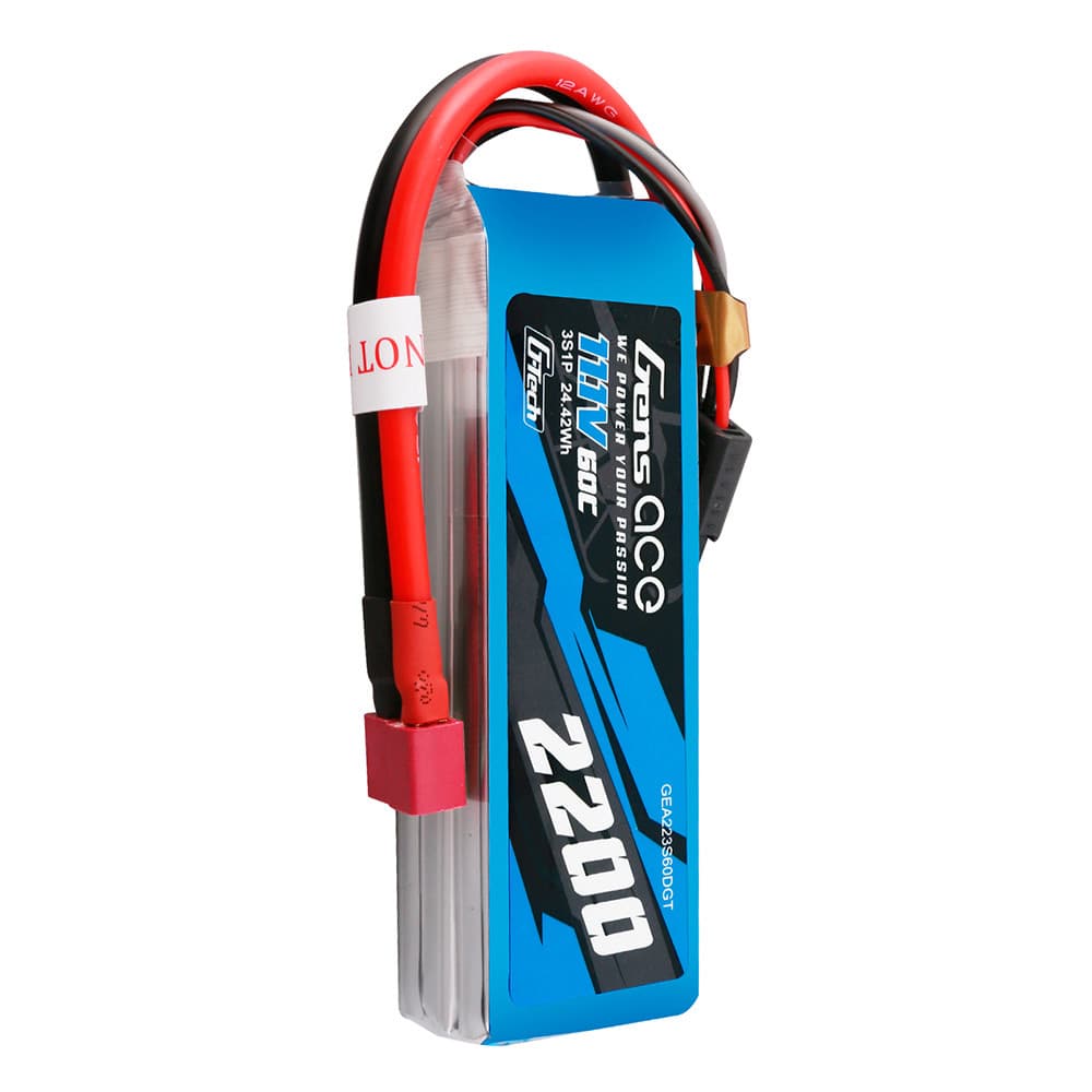 GENS ACE 11.1V 2200MAH 60C 3S G-TECH LIPO DEANS PLUG GEA223S60DGT