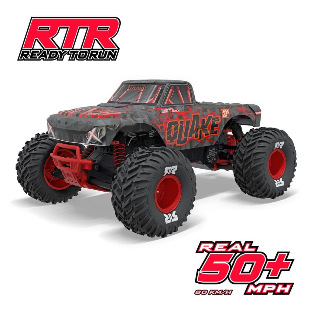 CARRO ARRMA 1/10 QUAKE 223S 2WD BLX MONSTER TRUCK RED ARA3537T1