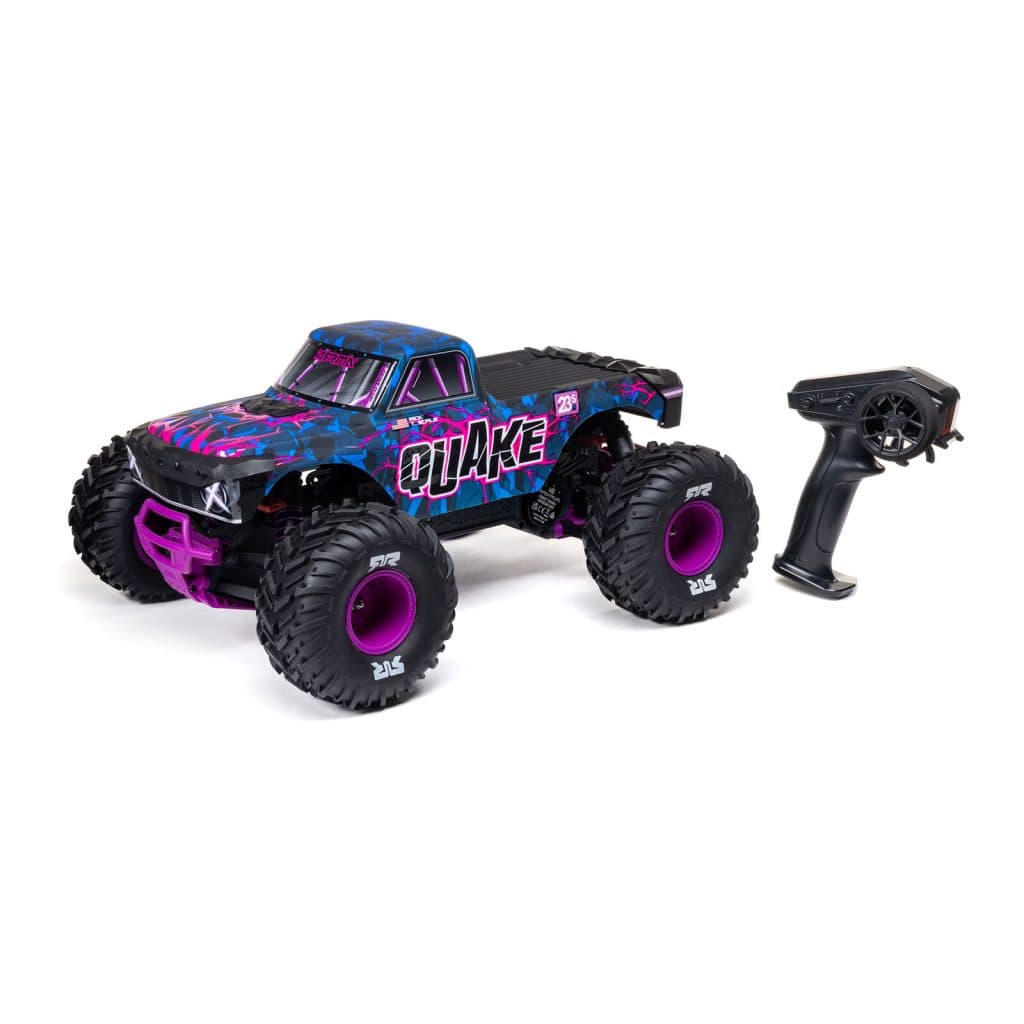 CARRO ARRMA 1/10 QUAKE 223S 2WD BLX MONSTER TRUCK PURPLE ARA3537T3