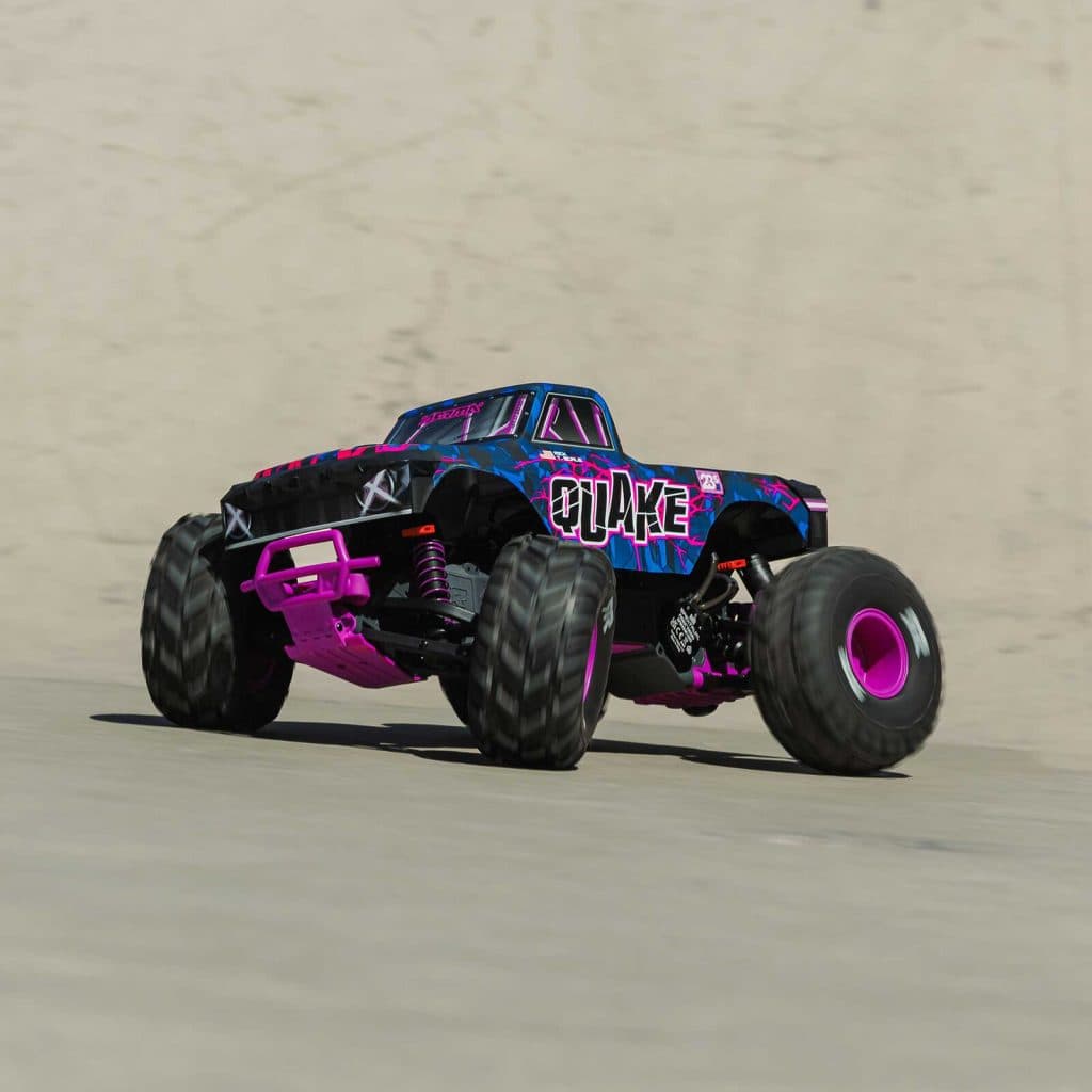 CARRO ARRMA 1/10 QUAKE 223S 2WD BLX MONSTER TRUCK PURPLE ARA3537T3