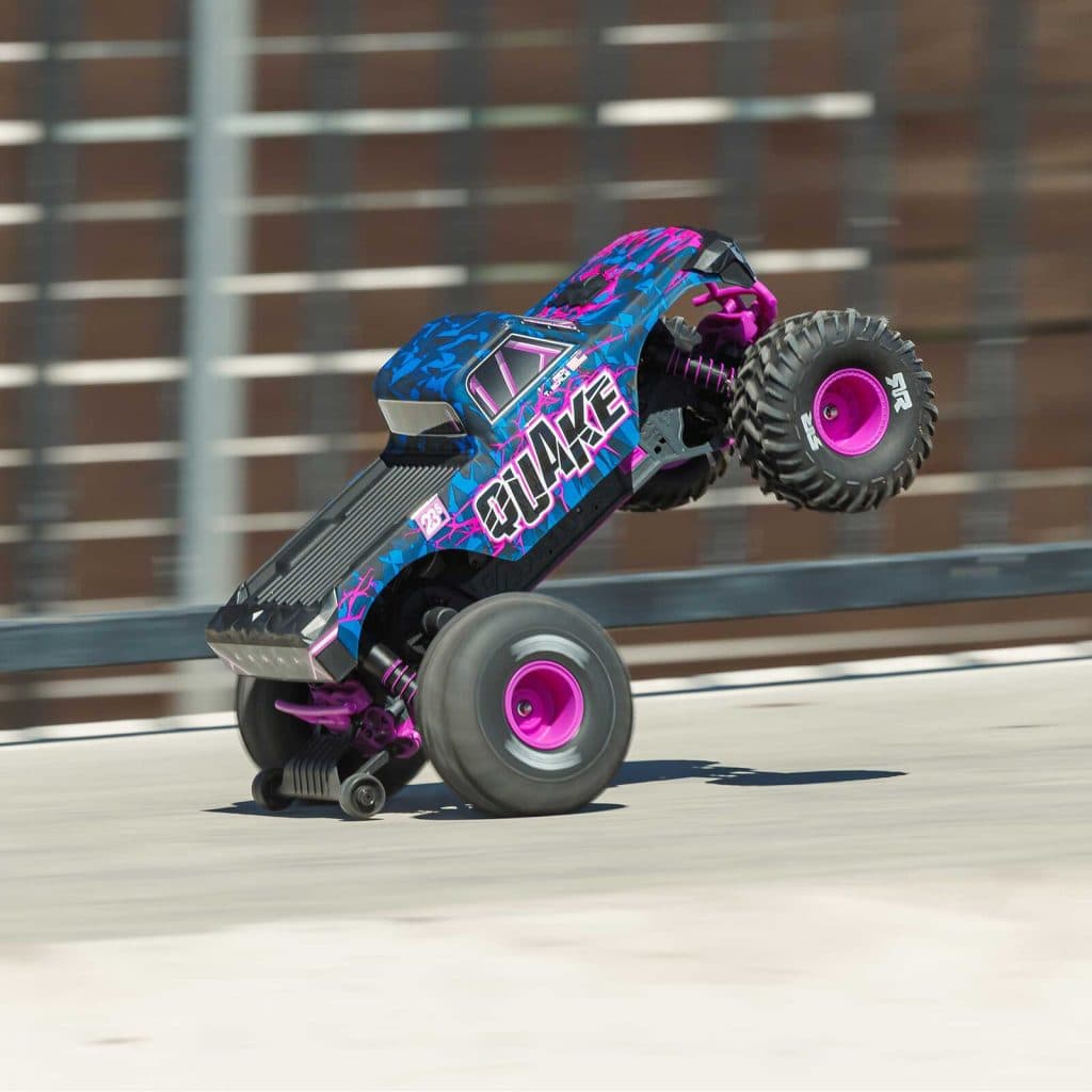 CARRO ARRMA 1/10 QUAKE 223S 2WD BLX MONSTER TRUCK PURPLE ARA3537T3