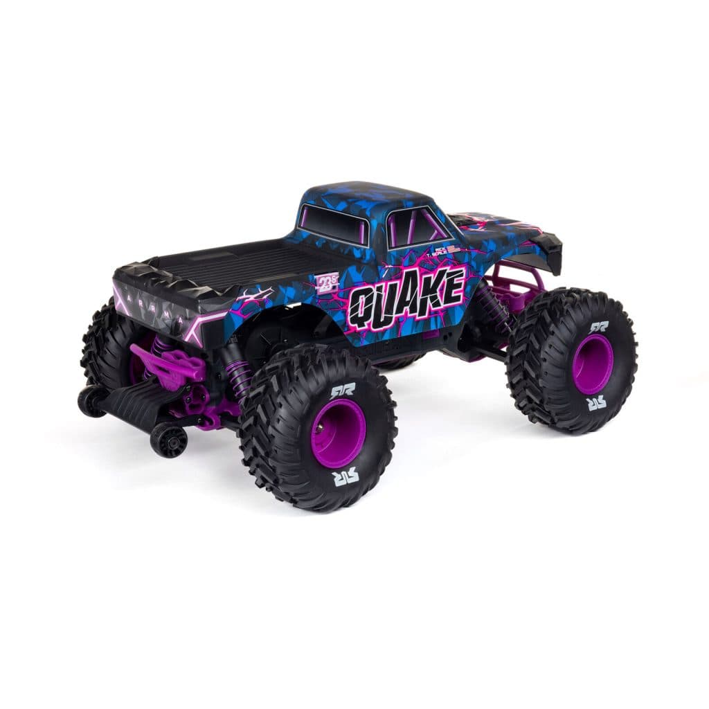CARRO ARRMA 1/10 QUAKE 223S 2WD BLX MONSTER TRUCK PURPLE ARA3537T3