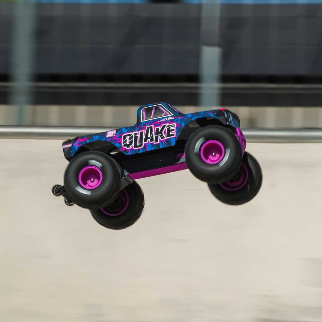 CARRO ARRMA 1/10 QUAKE 223S 2WD BLX MONSTER TRUCK PURPLE ARA3537T3