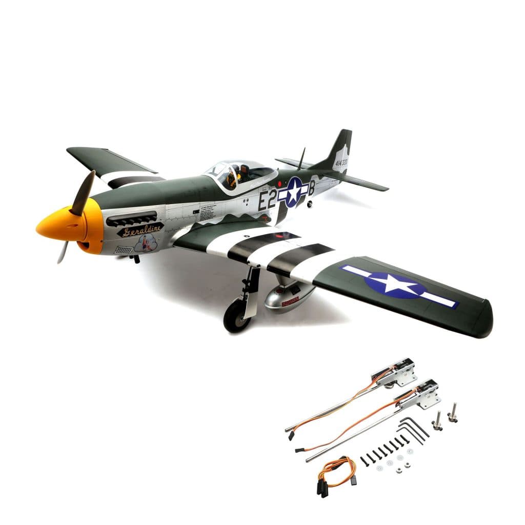 AVIÃO HANGAR P-51D MUSTANG 20CC ARF 69.5" con RETRÁTIL HAN2820BR