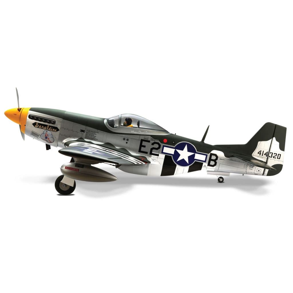 AVIÃO HANGAR P-51D MUSTANG 20CC ARF 69.5" con RETRÁTIL HAN2820BR