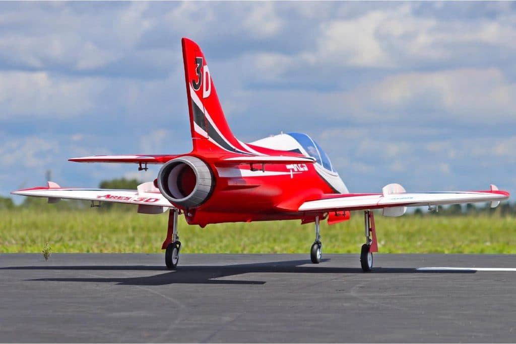 AVIÃO FW ARES 3D RED ULTRA 8S 90MM EDF JET PNP+GYRO FJ32312PG