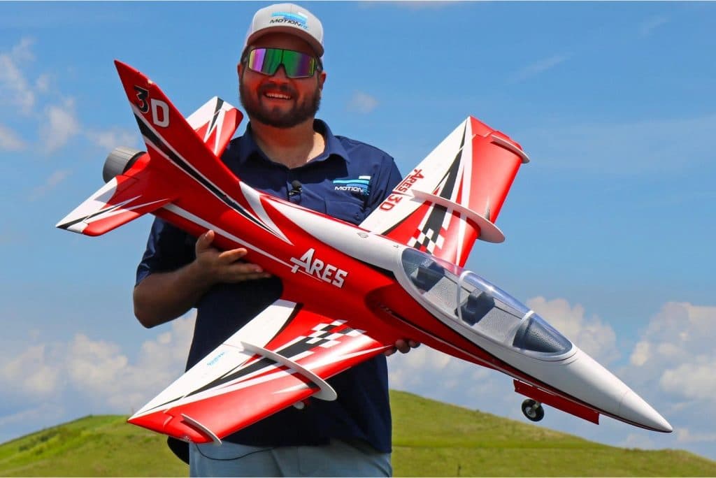 AVIÃO FW ARES 3D RED ULTRA 8S 90MM EDF JET PNP+GYRO FJ32312PG