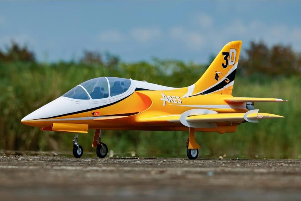 AVIÃO FW ARES 3D Amarillo ULTRA 8S 90MM EDF JET PNP+GYRO