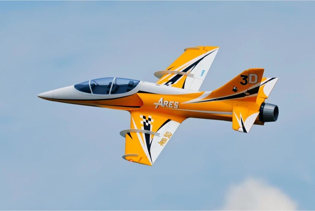 AVIÃO FW ARES 3D Amarillo ULTRA 8S 90MM EDF JET PNP+GYRO