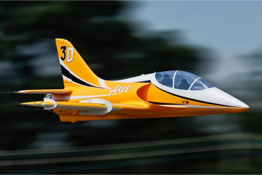 AVIÃO FW ARES 3D Amarillo ULTRA 8S 90MM EDF JET PNP+GYRO