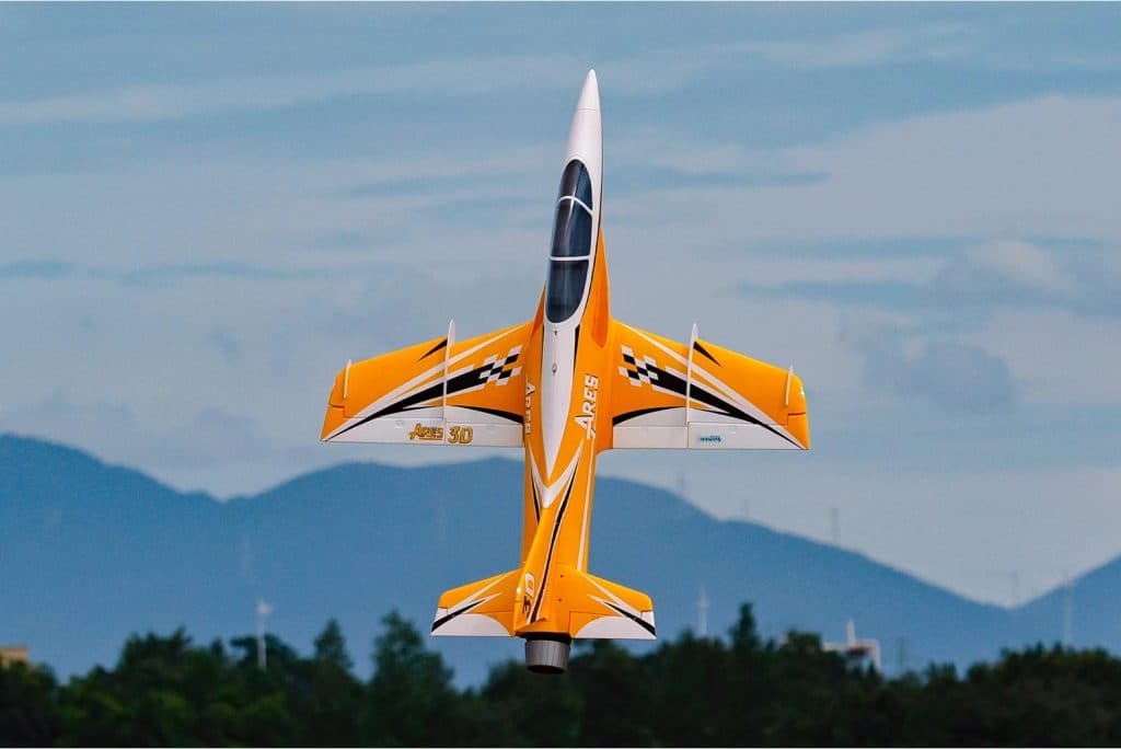 AVIÃO FW ARES 3D Amarillo ULTRA 8S 90MM EDF JET PNP+GYRO