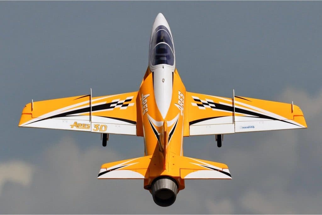 AVIÃO FW ARES 3D Amarillo ULTRA 8S 90MM EDF JET PNP+GYRO