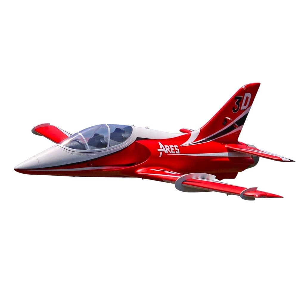 AVIÃO FW ARES 3D RED HIGH 6S 90MM EDF JET PNP+GYRO FJ32311PG