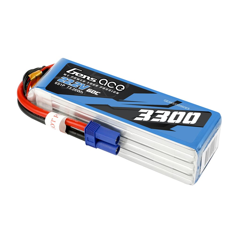 GENS ACE 22.2V 3300MAH 60C 6S G-TECH EC5 PLUG