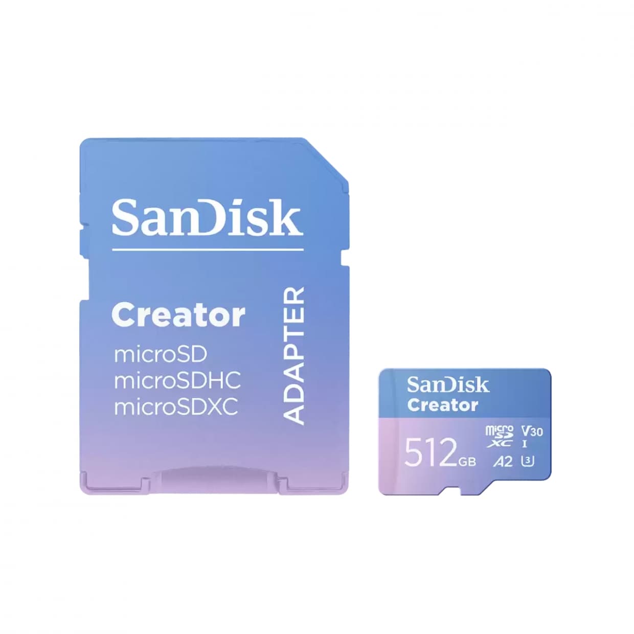 SANDISK MICROSDXC CREATOR 512GB 190MB/S CARD WITH ADAPTER