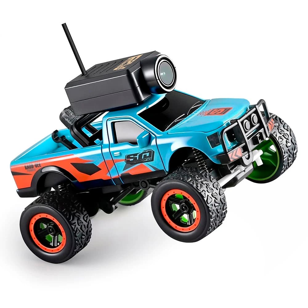 CARRO WLTOYS 1/64 FPV MINI Cámara MONSTER TXS W/DISPLAY BLUE 6407