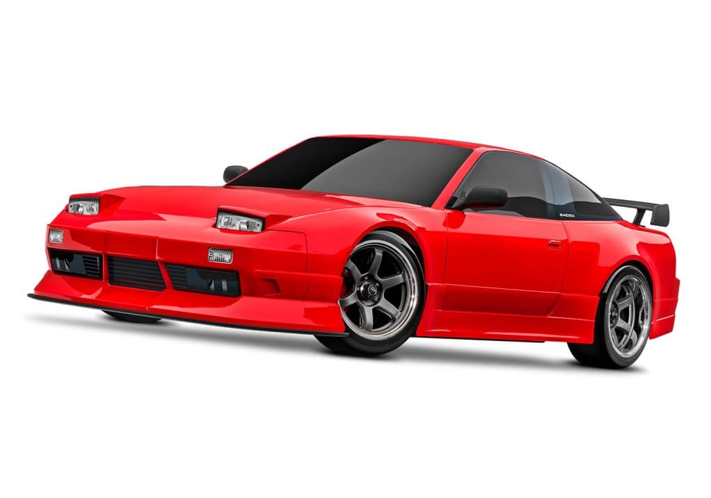 CARRO TRAXXAS 1/10 4-TEC DRIFT NISSAN 240SX RWD TQI RED