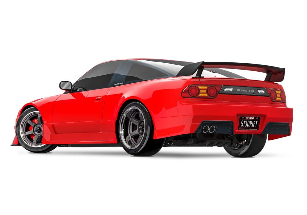 CARRO TRAXXAS 1/10 4-TEC DRIFT NISSAN 240SX RWD TQI RED
