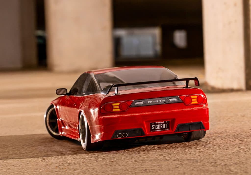 CARRO TRAXXAS 1/10 4-TEC DRIFT NISSAN 240SX RWD TQI RED