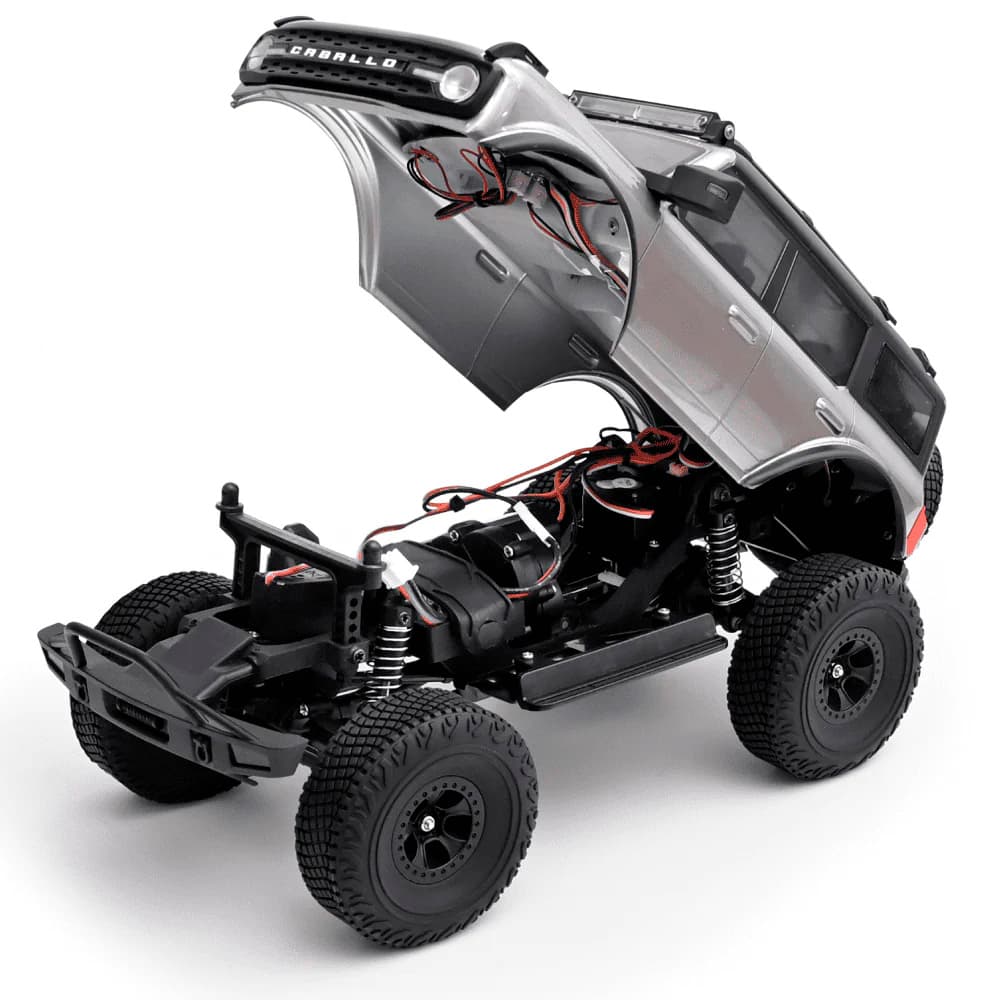 CARRO WLTOYS 1/18 JEEP CABALLO 9KM 4WD SILVER GREY 184023