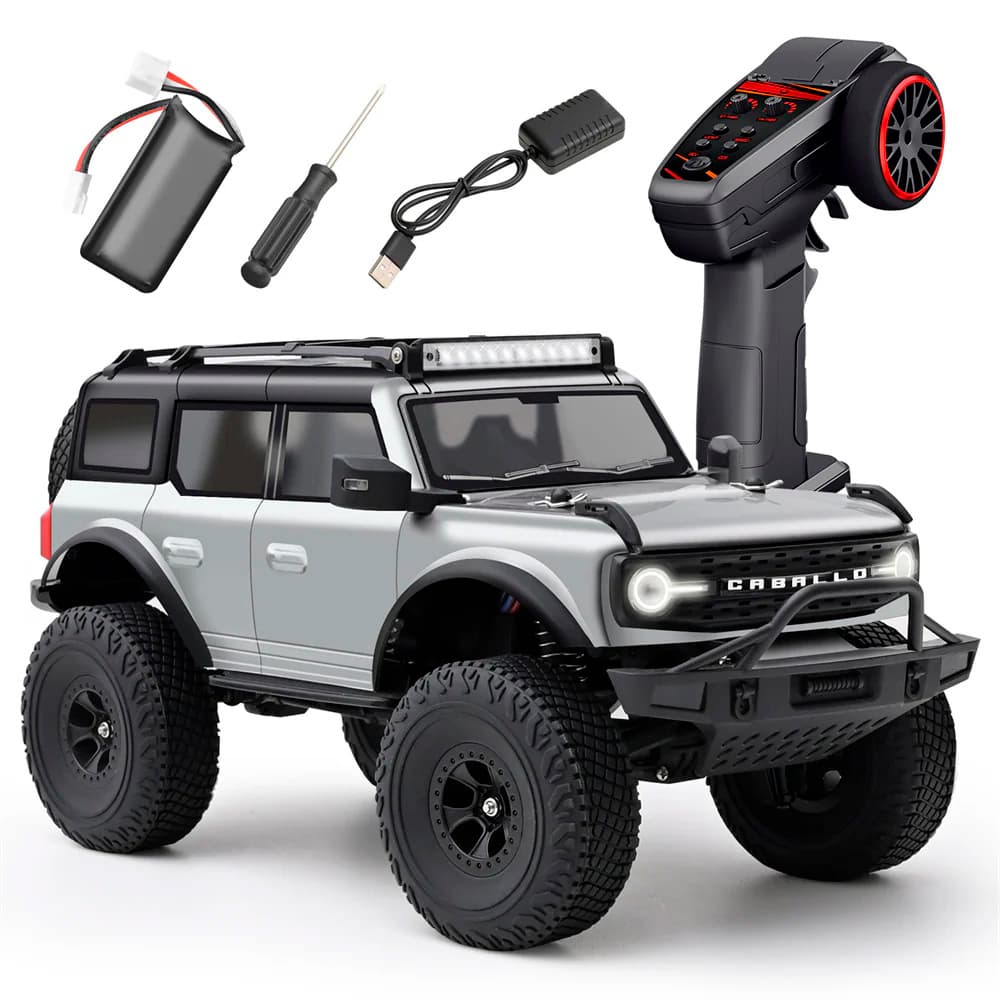 CARRO WLTOYS 1/18 JEEP CABALLO 9KM 4WD SILVER GREY 184023