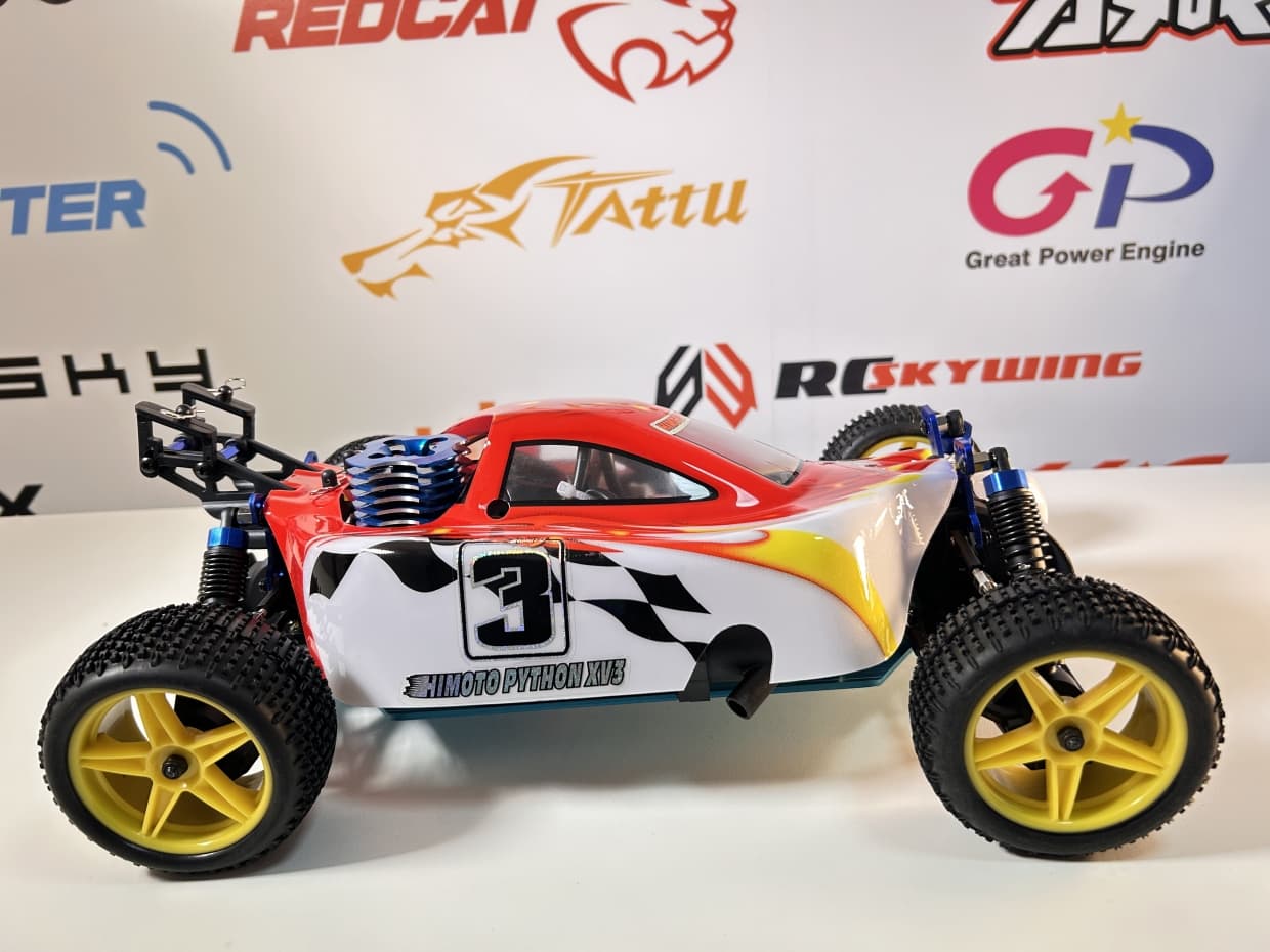 CARRO HIMOTO 1/10 SYCLONE PRO BUGGY .18 NITRO RED/WHITE HI8102