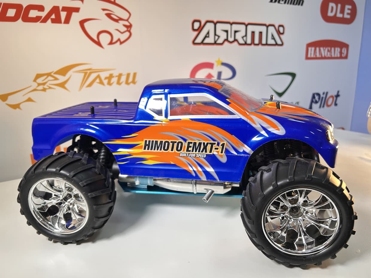 CARRO HIMOTO 1/10 ELDORADA TRUCK .18 NITRO 4WS BLUE/ORANGE HI6101