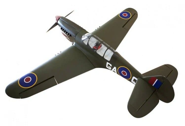 AVIAO SEAGULL P-40 WARHAWK SHARK HEAD 50-60 80" W/RETRACT ARF SEA250S