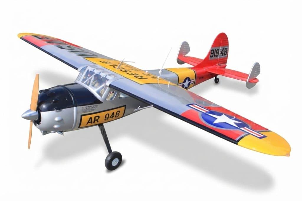AVIAO SEAGULL CESSNA 195 35-40 90" ARF RED SEA409.USAF