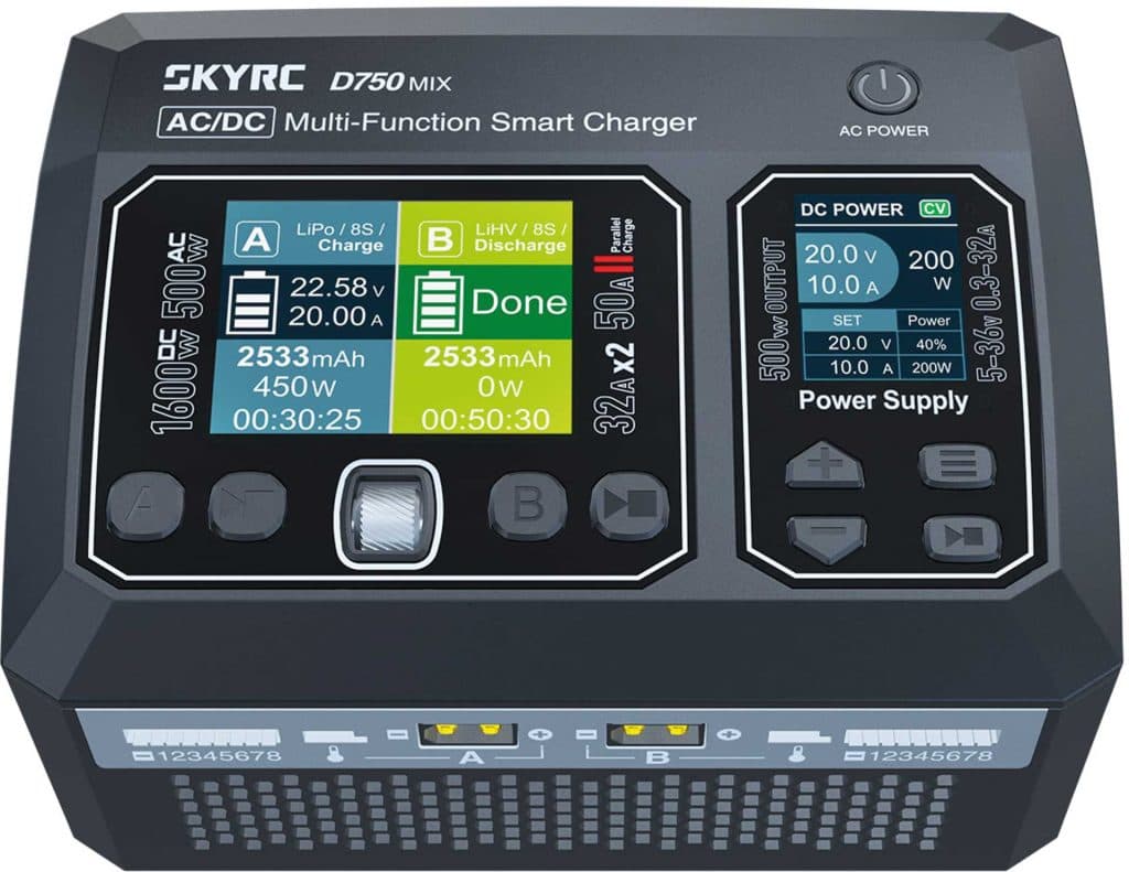 Cargador SKYRC D750 MIX 1-8S 500W