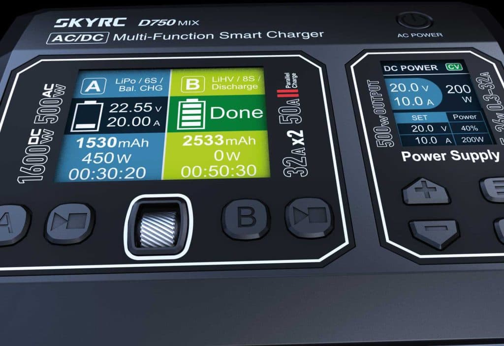 Cargador SKYRC D750 MIX 1-8S 500W