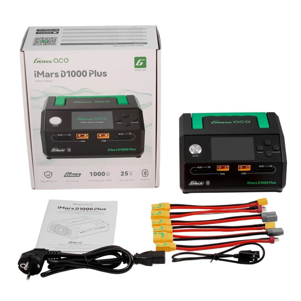 Cargador GENS ACE IMARS D1000 PLUS G-TECH DUAL 1-7S 1000W GEAD1000 PLUS