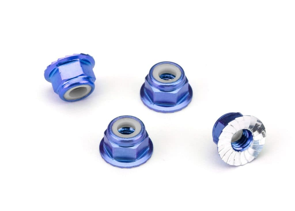 TRAXXAS ACC 4MM BLUE ALUMINUM LOCK NUTS (SLASH ULTIMATE) 1747R
