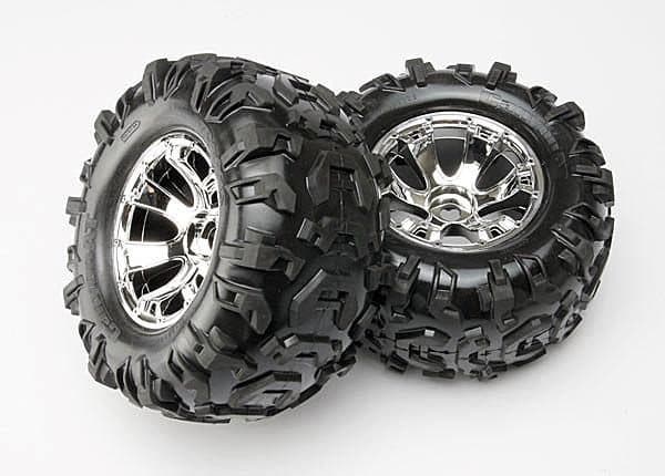 RODA TRAXXAS GEODE 17MM 3.8" CHRM/CANYON AT 5673