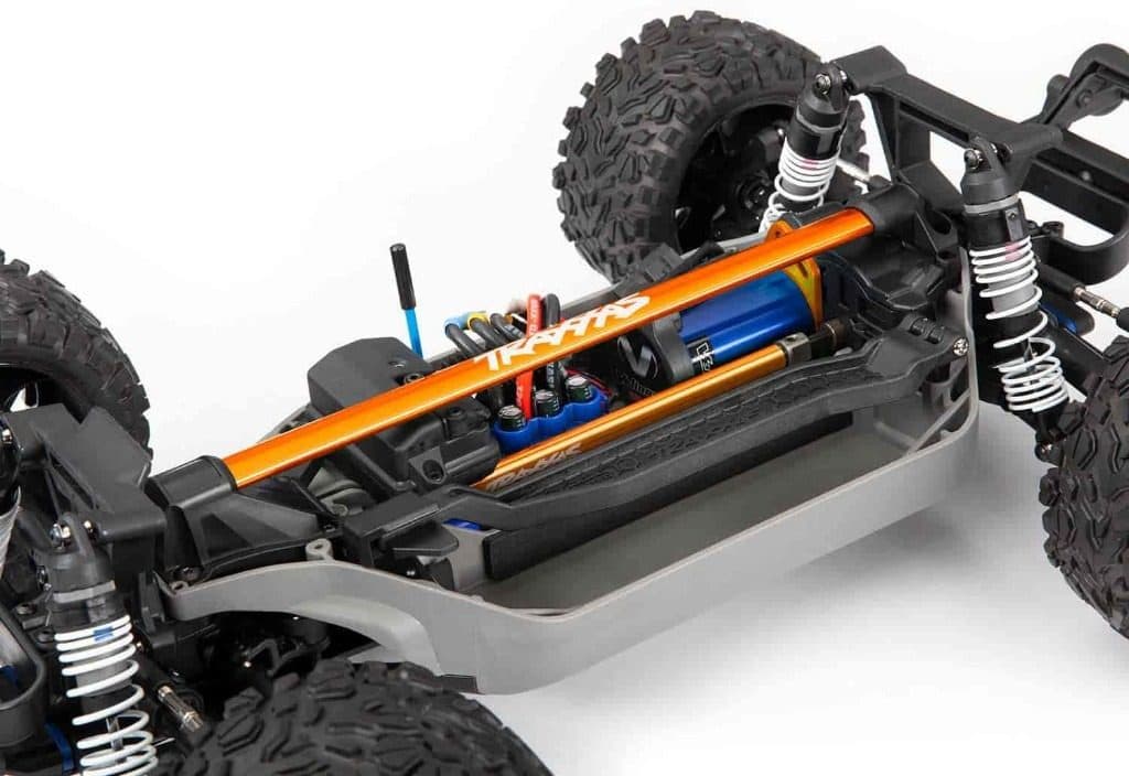 TRAXXAS ACC ALUMINUM CHASSIS BRACE/HARDWARE ORANGE 6730A