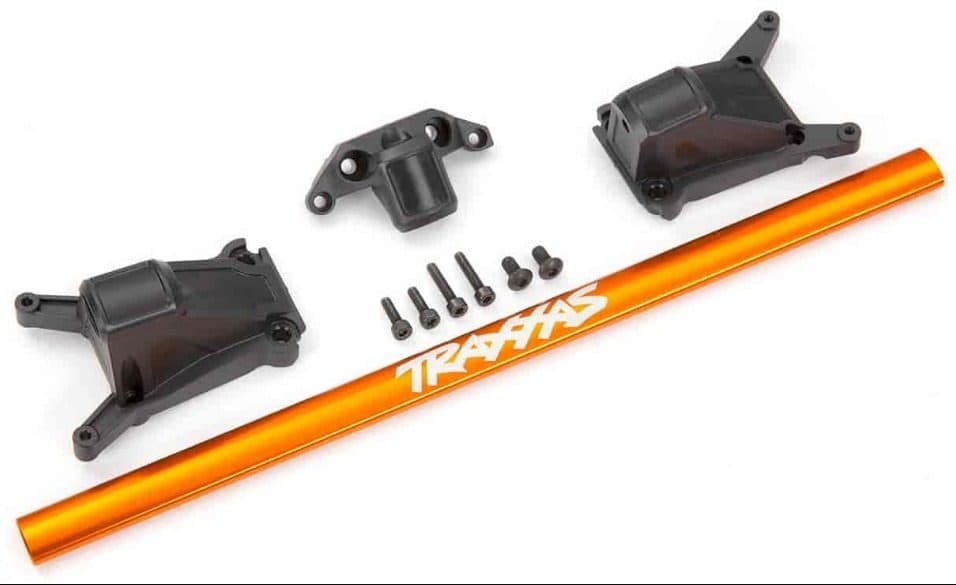 TRAXXAS ACC ALUMINUM CHASSIS BRACE/HARDWARE ORANGE 6730A
