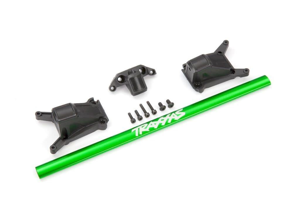TRAXXAS ACC ALUMINUM CHASSIS BRACE/HARDWARE GREEN 6730G