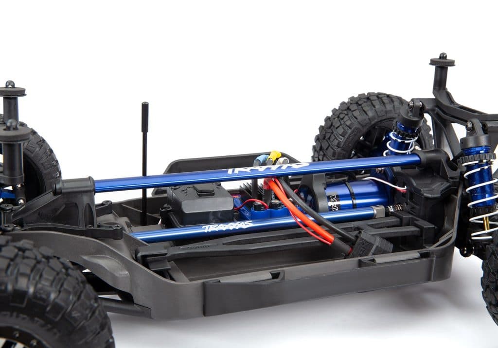 TRAXXAS ACC ALUMINUM CHASSIS BRACE/HARDWARE BLUE 6730X